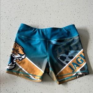 Teal and Gold Jacksonville Jaguar Women’s Workout Shorts